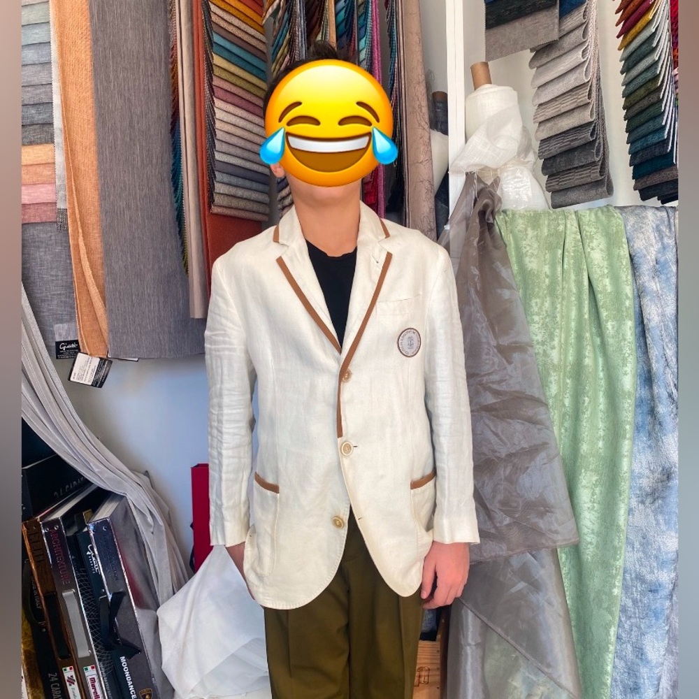 Suit Loro Piana Green Pants And Brunello Cucinelli White Jacket Size XS